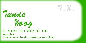 tunde woog business card